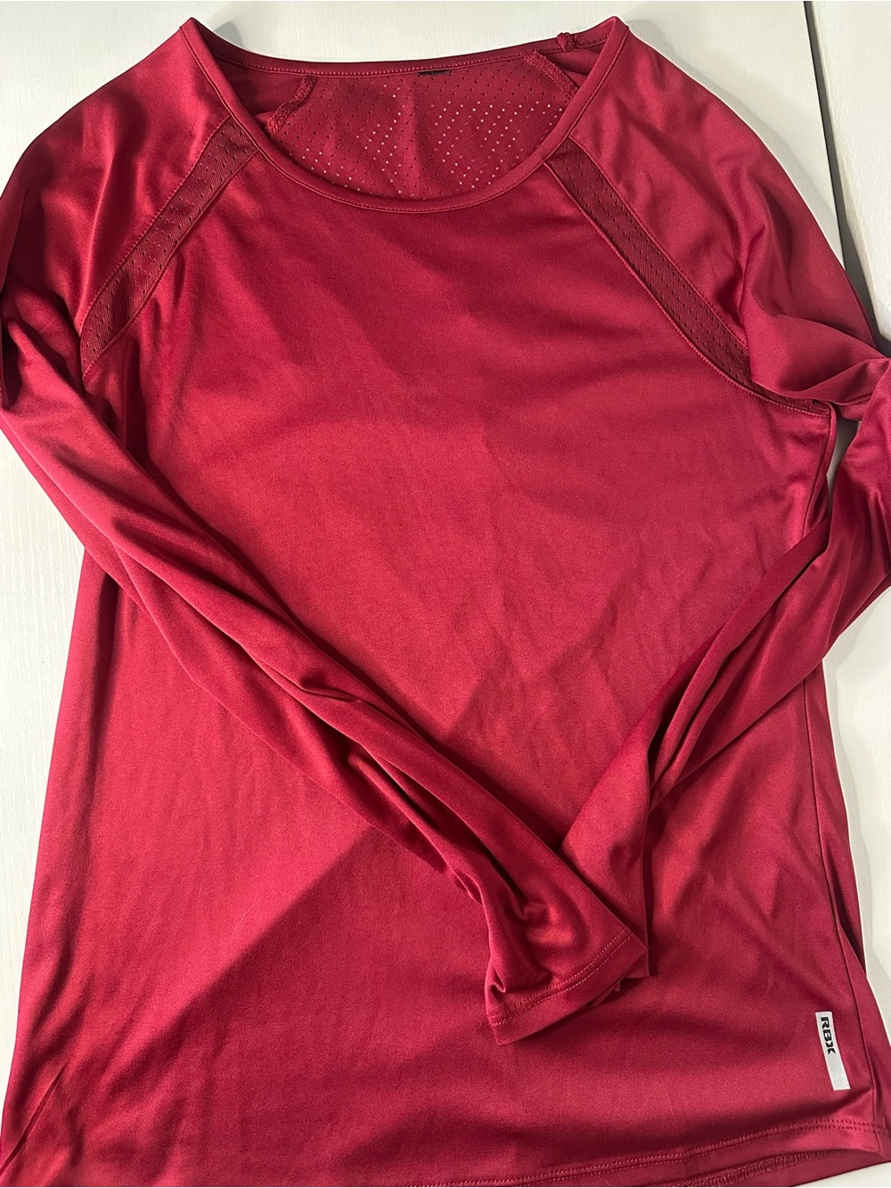 RBX Women's Long-Sleeve Performance Top in Berry Red